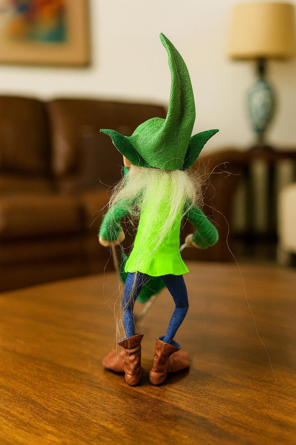 Growth Goblin – Handmade Figurine with Leaf Cart