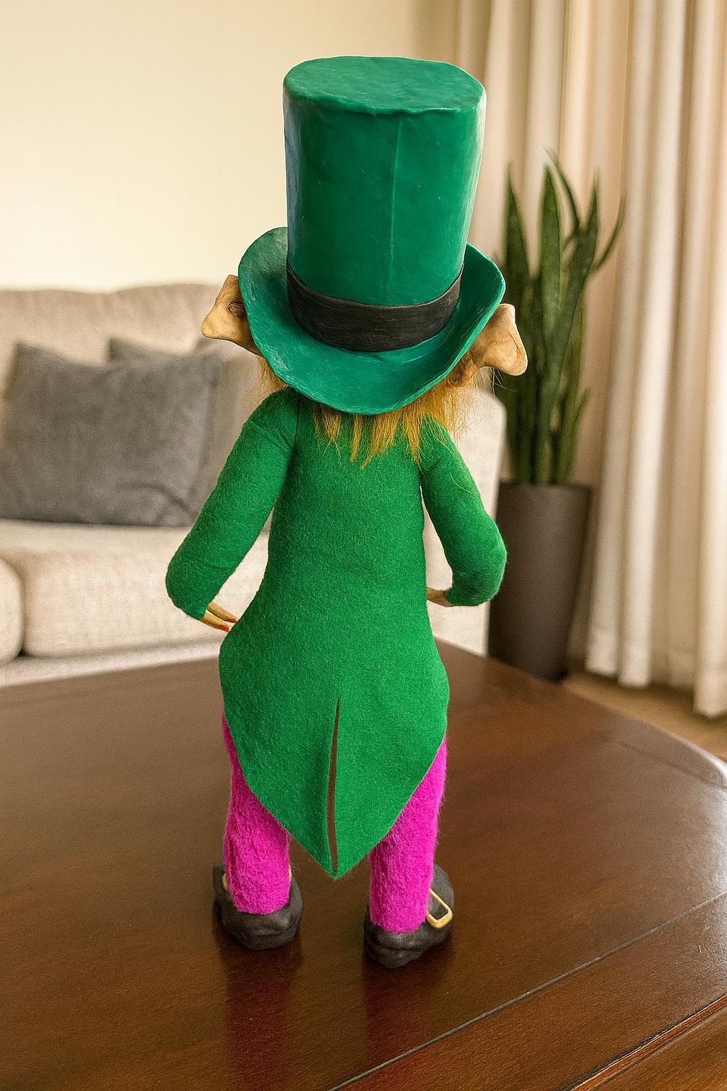 Handmade Leprechaun Guardian Figurine: Unique Spiritual Home Decor