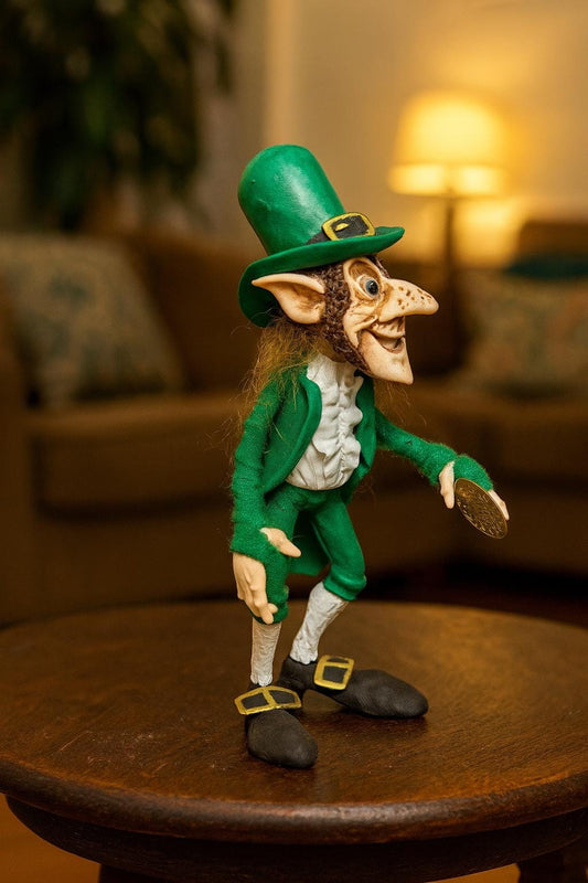 Leprechaun Guardian of Fortune with Golden Coin