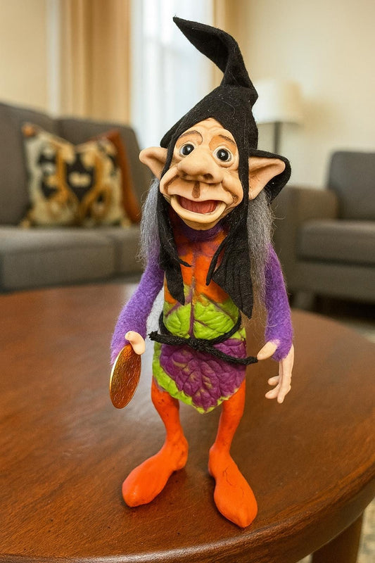 Handmade Forest Elf – Symbol of Abundance and Joy (Approx. 15 cm)