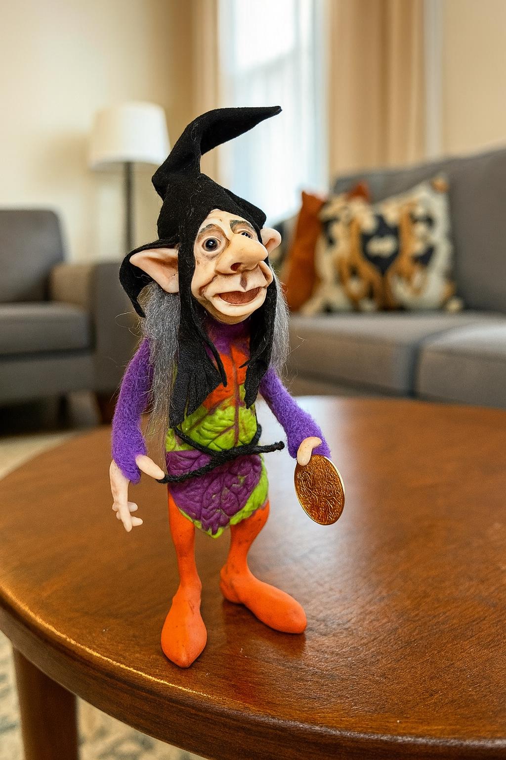 Handmade Forest Elf – Symbol of Abundance and Joy (Approx. 15 cm)