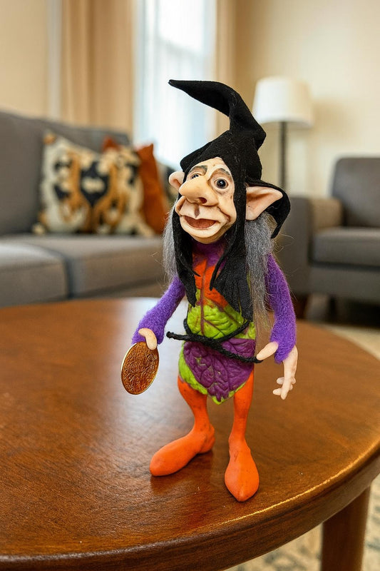 Handmade Forest Elf – Symbol of Abundance and Joy (Approx. 15 cm)